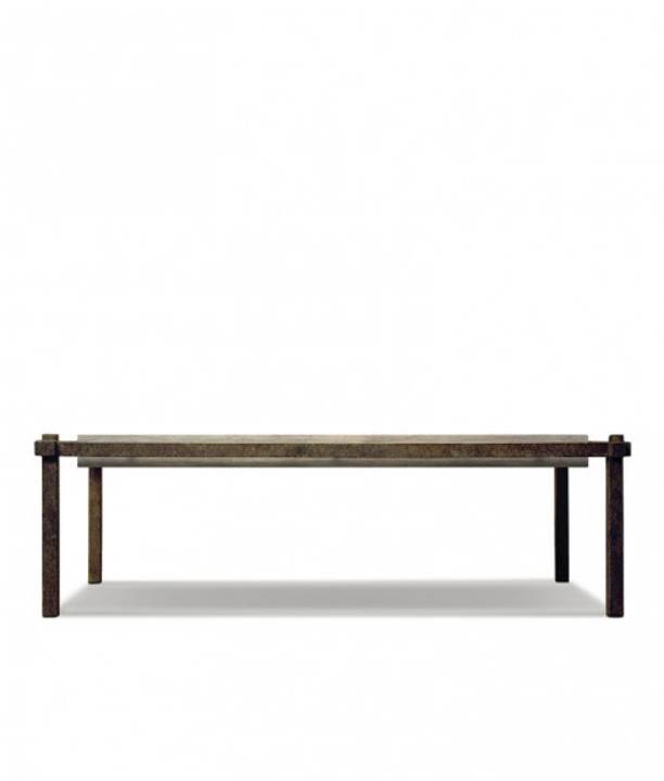 Picture of SUSPENDED IRON COFFEE TABLE WITH WOOD TOP