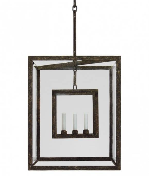 Picture of CUBIC LANTERN - LARGE - RESTORATION GLASS