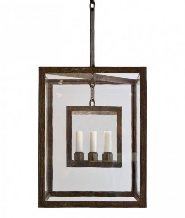 Picture of CUBIC LANTERN - SMALL - CLEAR GLASS