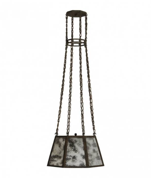 Picture of LEFT BANK HANGING LANTERN - SMALL - ANTIQUE MIRROR