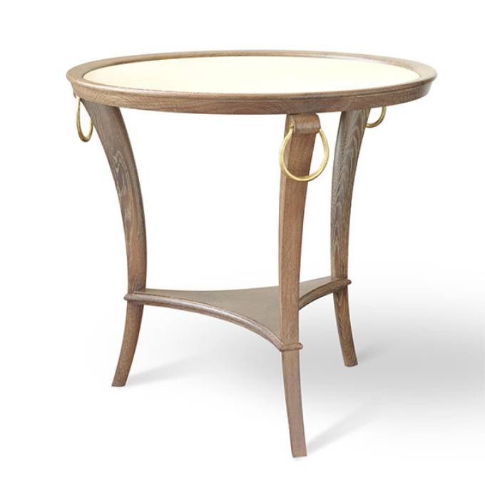 Picture of SUBRA 3-LEGGED ROUND SIDE TABLE WITH VELLUM TOP
