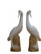 Picture of PORCELAIN CRANES - WHITE