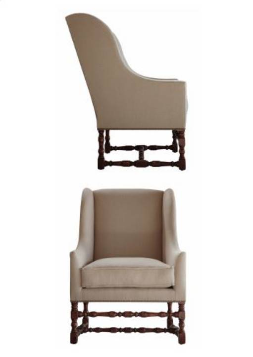 Picture of LOUIS XIII FIRESIDE WING CHAIR