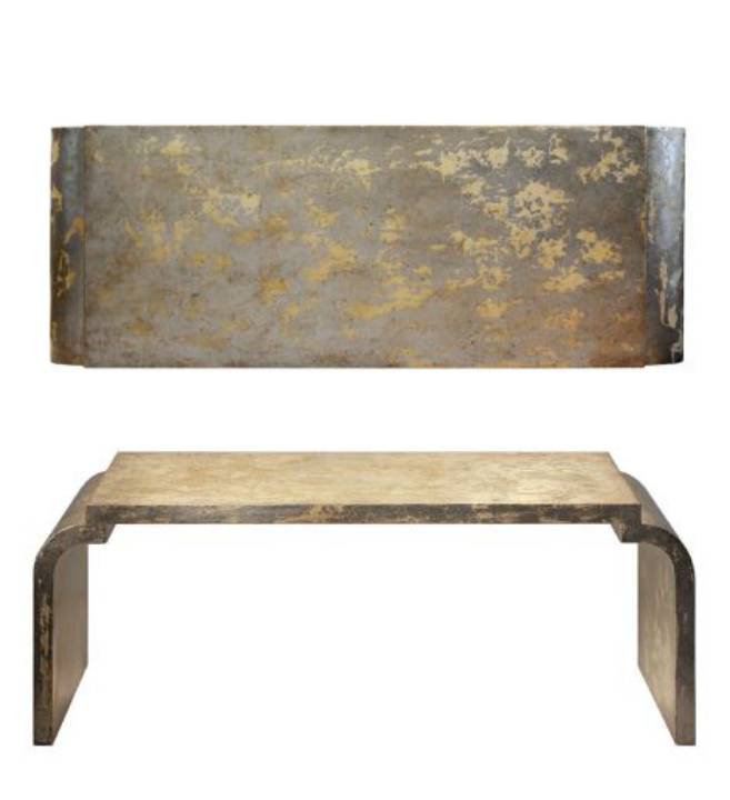 Picture of MODERN SILVER LEAF TABLE