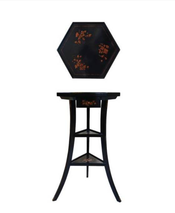 Picture of SMALL CHINOISERIE HEXAGONAL TABLE