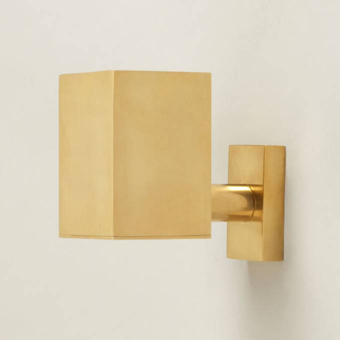 Picture of UPPERFORD WALL LIGHT, LED, BRASS, SMALL EURO BACK PLATE.  MR16 BULB INCLUDED