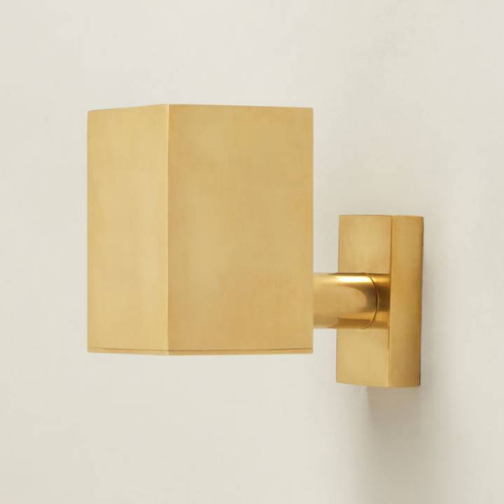 Picture of UPPERFORD WALL LIGHT, LED, BRASS, SMALL EURO BACK PLATE.  MR16 BULB INCLUDED