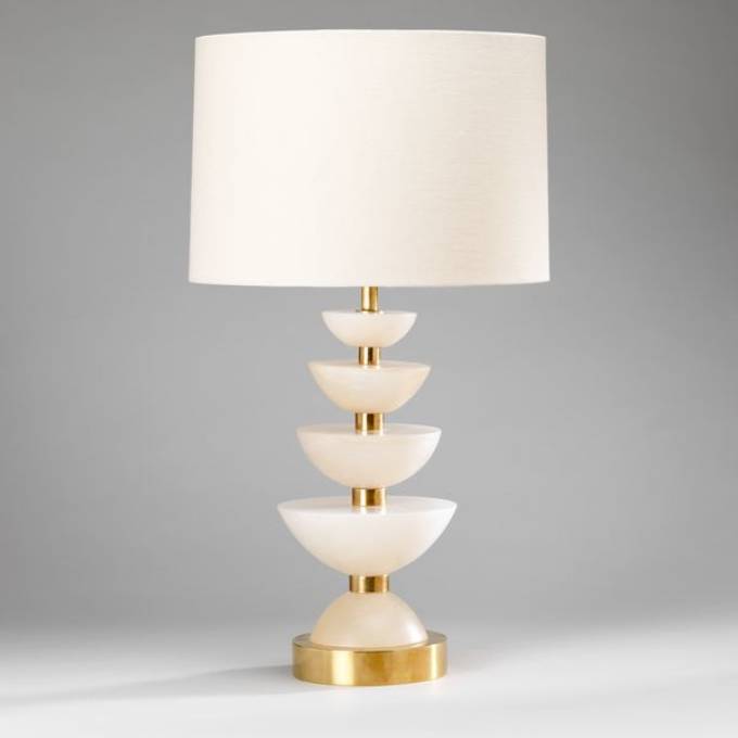 Picture of POSITANO ALABASTER LAMP, SMALL, BRASS