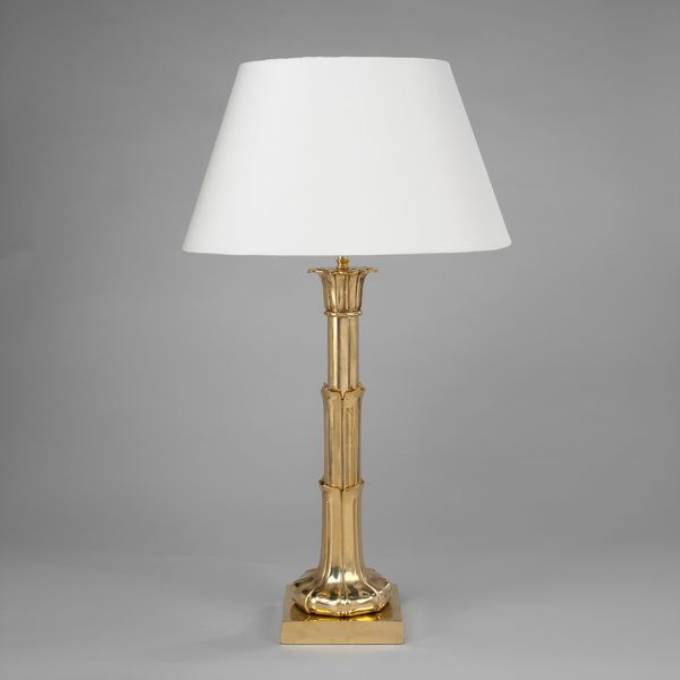 Picture of LOTUS LEAF COLUMN TABLE LAMP, BRASS