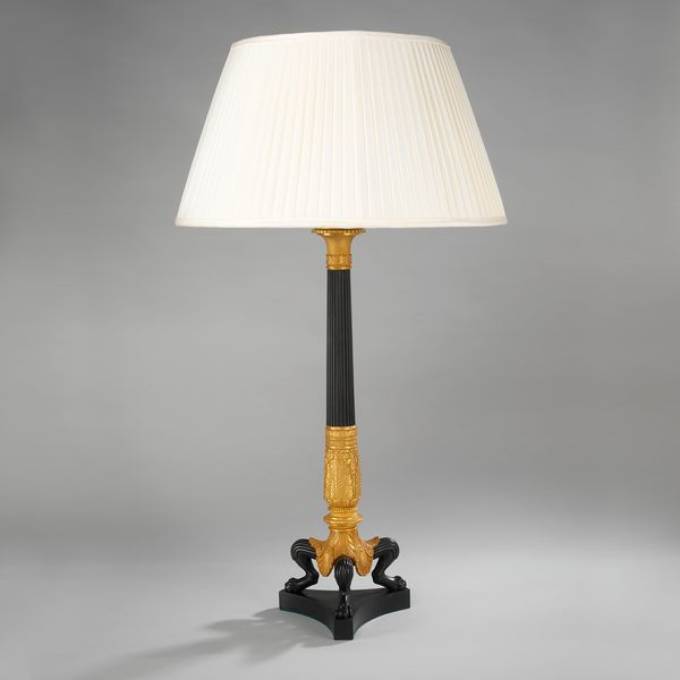 Picture of LEIGHTON TRIPOD TABLE LAMP, BRONZE & GILT
