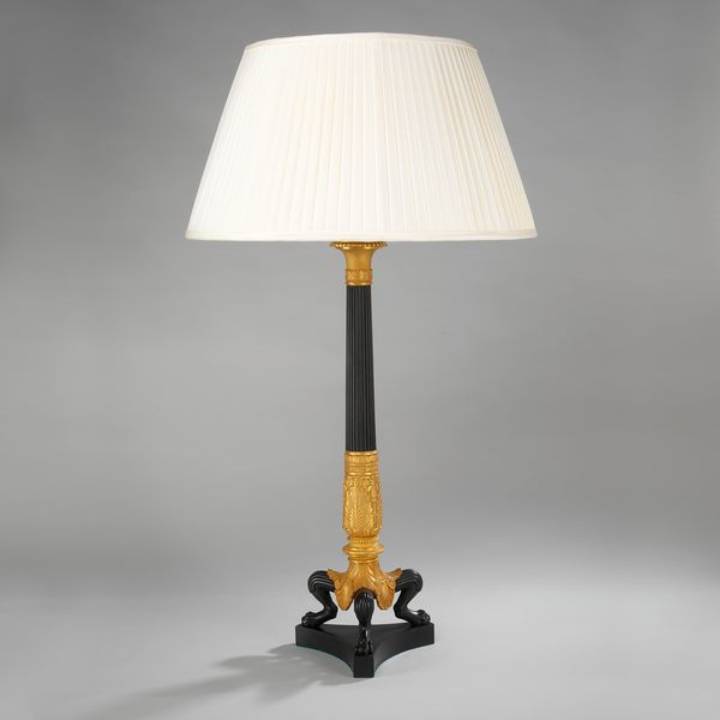 Picture of LEIGHTON TRIPOD TABLE LAMP, BRONZE & GILT