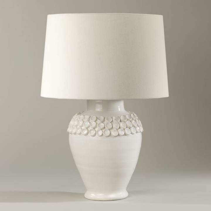Picture of ANKARA CERAMIC VASE TABLE LAMP, IVORY