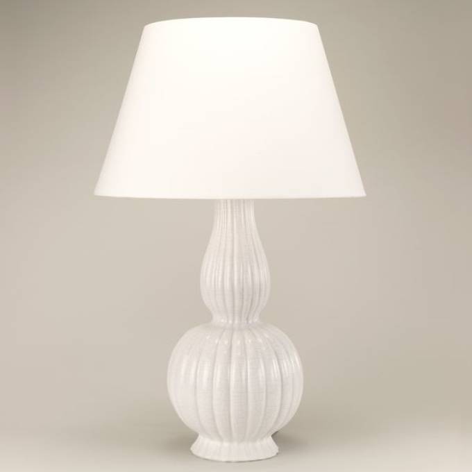 Picture of PADWORTH VASE TABLE LAMP, WHITE, NO BASE