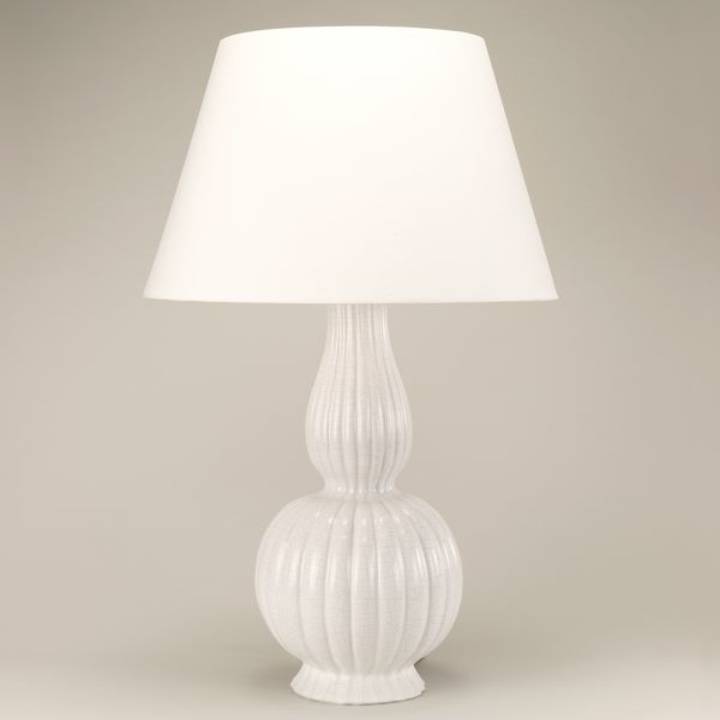 Picture of PADWORTH VASE TABLE LAMP, WHITE, NO BASE