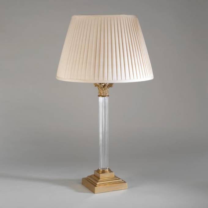 Picture of REEDED GLASS COLUMN TABLE LAMP