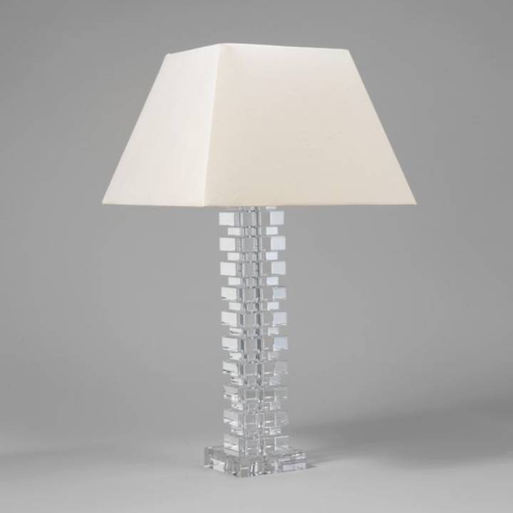 Picture of CHICAGO SQUARE GLASS COLUMN TABLE LAMP