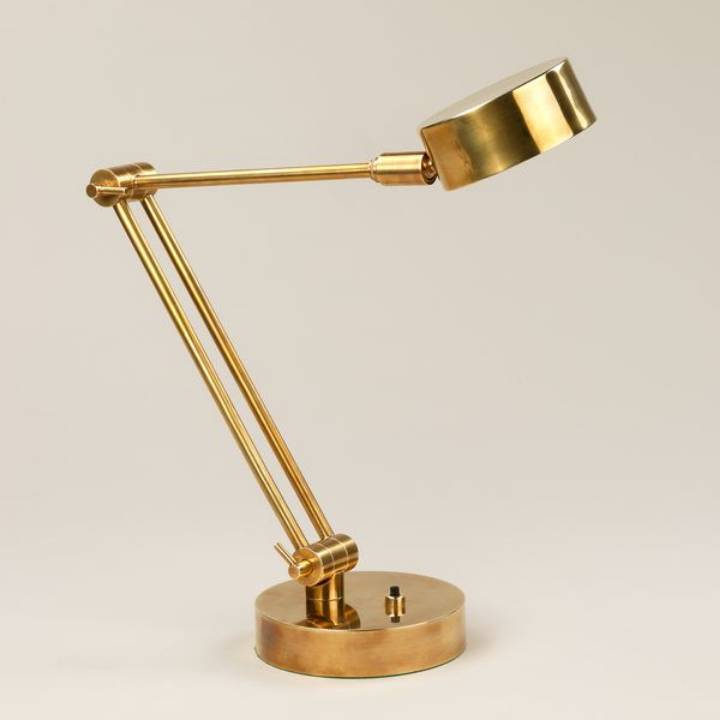 Picture of TRIPOD CANDELABRUM TABLE LAMP, BRONZE & GILT