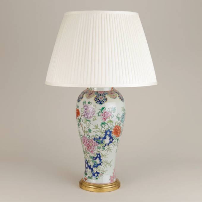 Picture of HANBURY FLORAL VASE TABLE LAMP, GILT BASE