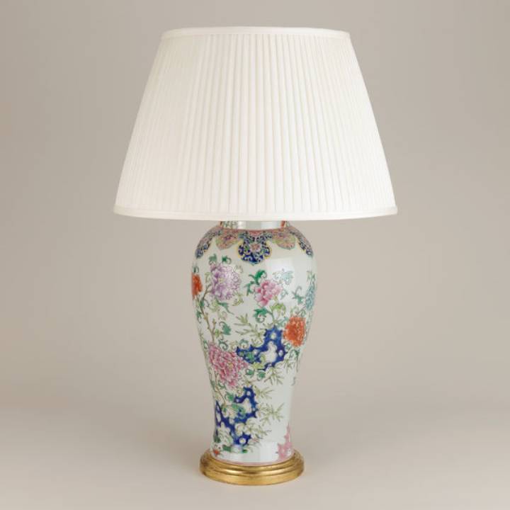 Picture of HANBURY FLORAL VASE TABLE LAMP, GILT BASE
