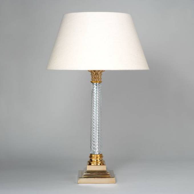 Picture of TWISTED GLASS COLUMN TABLE LAMP