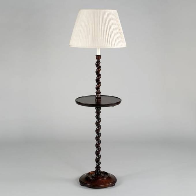 Picture of WANTAGE TWISTED WOOD FLOOR LAMP, MAHOGANY