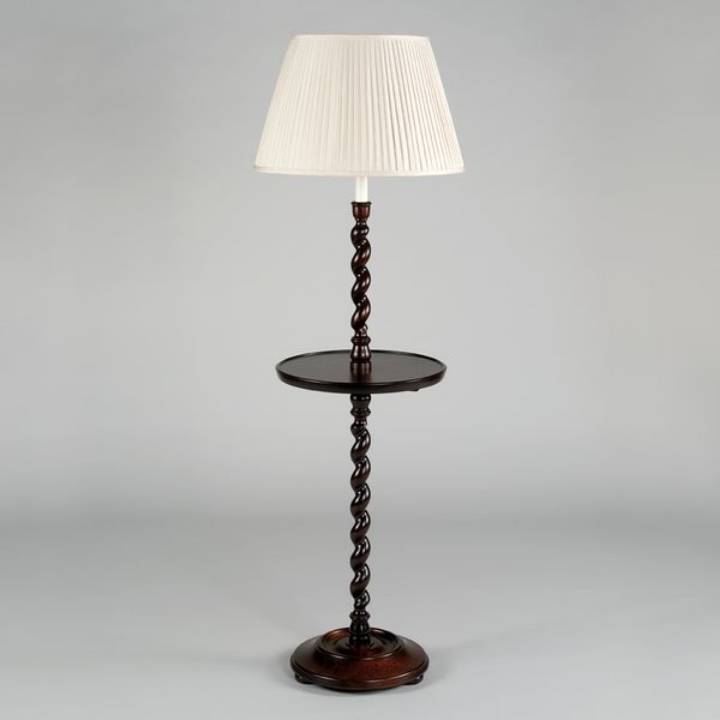 Picture of WANTAGE TWISTED WOOD FLOOR LAMP, MAHOGANY
