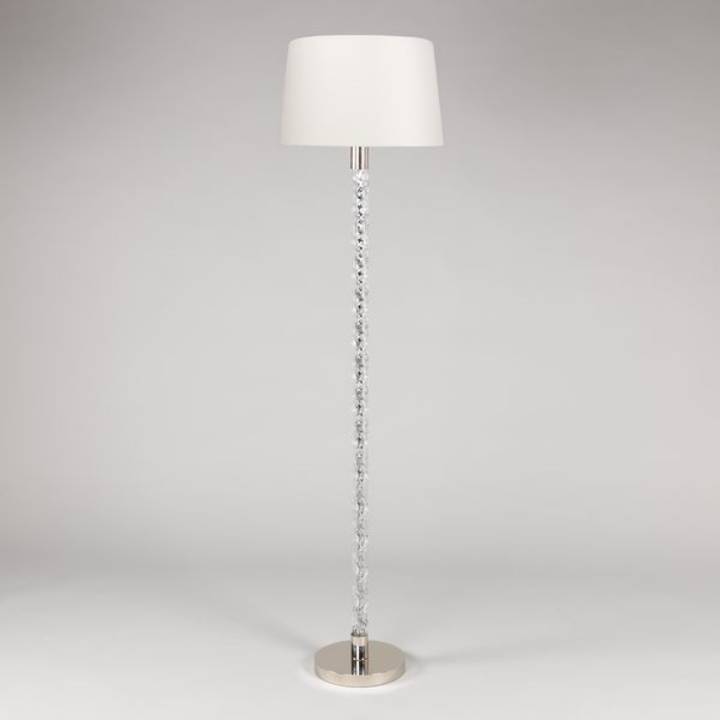 Picture of TIGNES GLASS FLOOR LAMP, NICKEL BASE