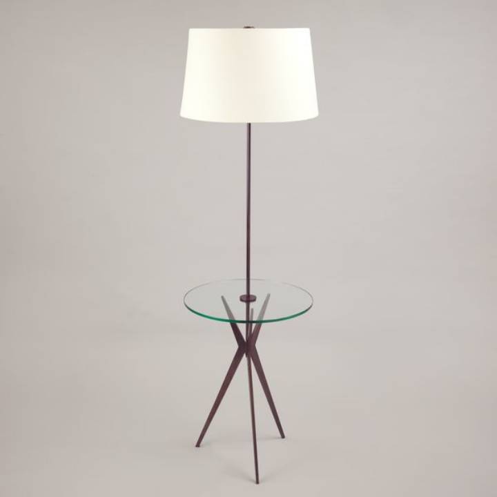 Picture of ELLINGTON FLOOR LAMP, BRONZE, GLASS TABLE