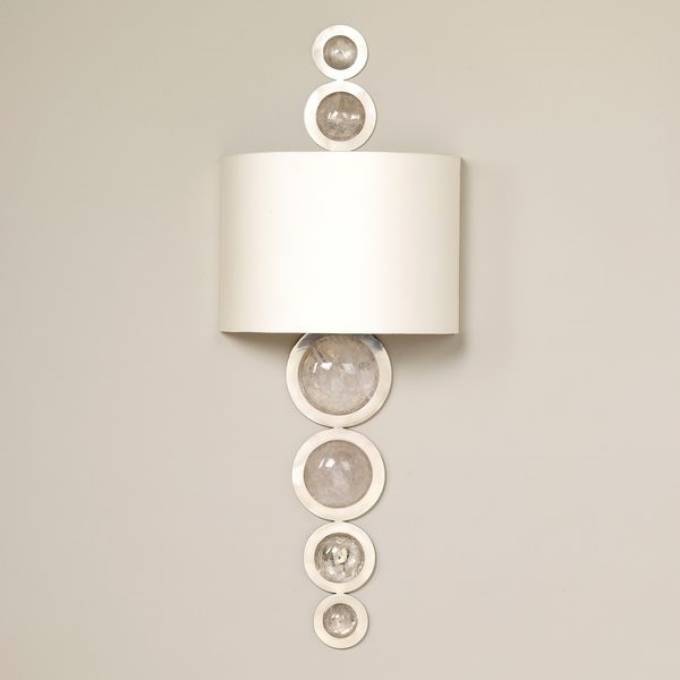 Picture of COLVARA WALL LIGHT, ROCK CRYSTAL, NICKEL, 2 LIGHTS
