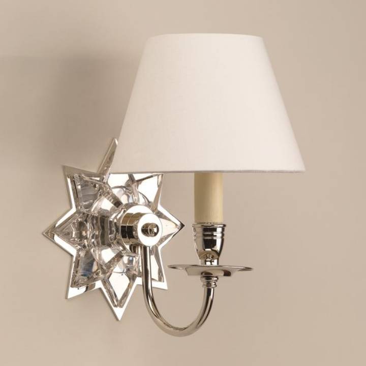 Picture of POLARIS STAR WALL LIGHT, MIRROR, NICKEL, 1 ARM