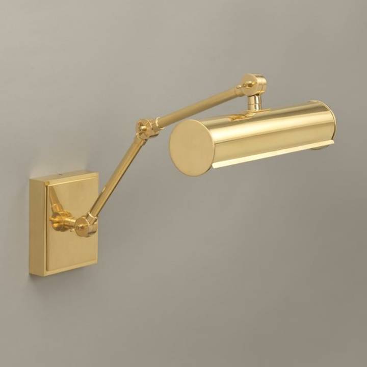 Picture of BOSTON HOODED WALL LIGHT, SHORT ARM, VERTICAL BACK PLATE, BRASS