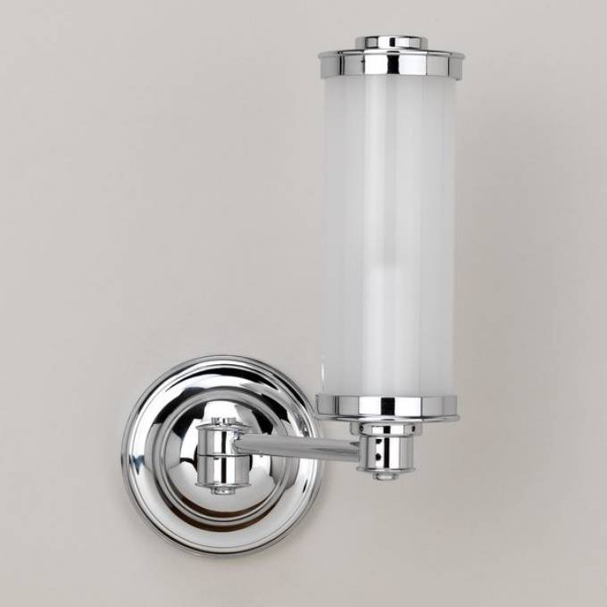 Picture of TOTNES BATHROOM TUBE SWING ARM WALL LIGHT, CHROME, 2 ARM