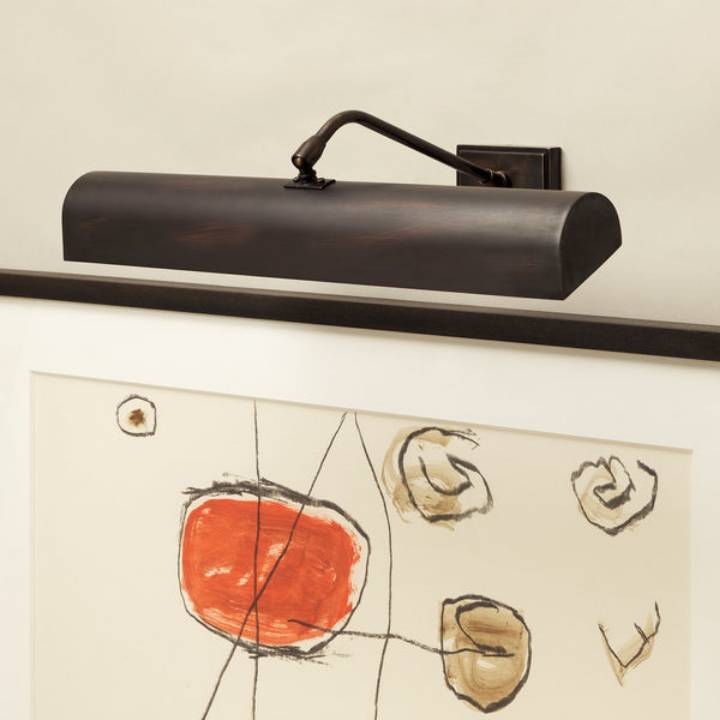 Picture of ROMNEY 18" PICTURE LIGHT, LIGHT BRONZE, BACK PLATE.  HARDWIRED.