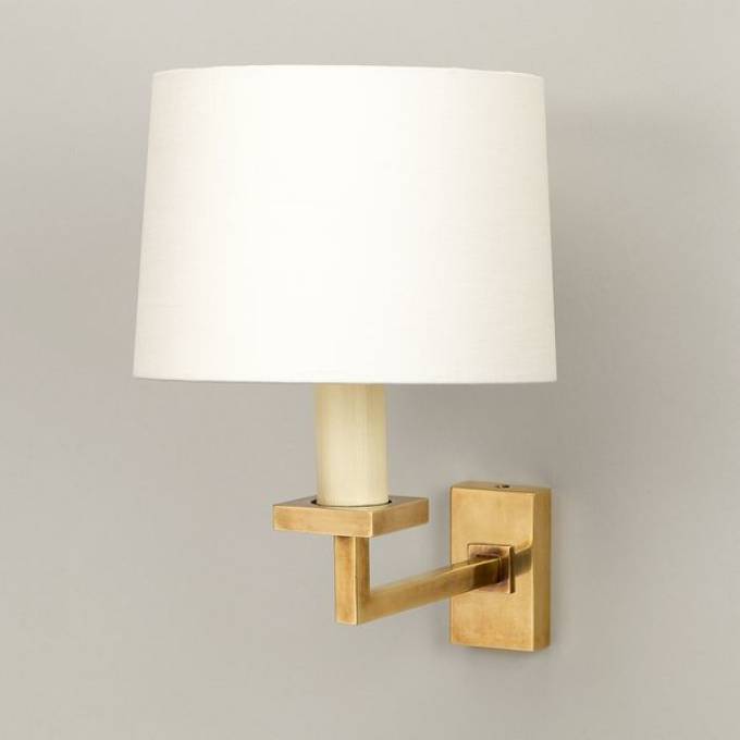 Picture of FIXED LIBRARY WALL LIGHT, BRASS, 1 ARM