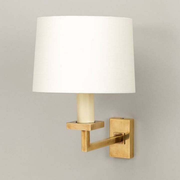 Picture of FIXED LIBRARY WALL LIGHT, BRASS, 1 ARM