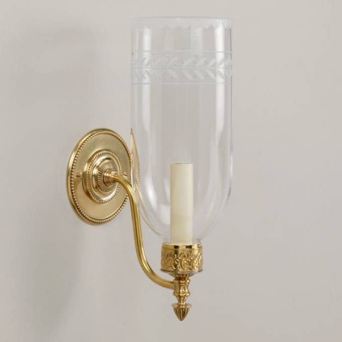 Picture of DITCHLEY STORM WALL LIGHT, ETCHED GLASS SHADE, 1 ARM