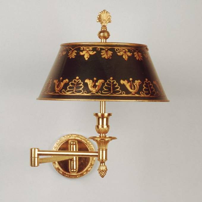 Picture of WESTBURY SWING ARM WALL LIGHT, 2 ARM, 2 LIGHTS, BLACK TOLE S