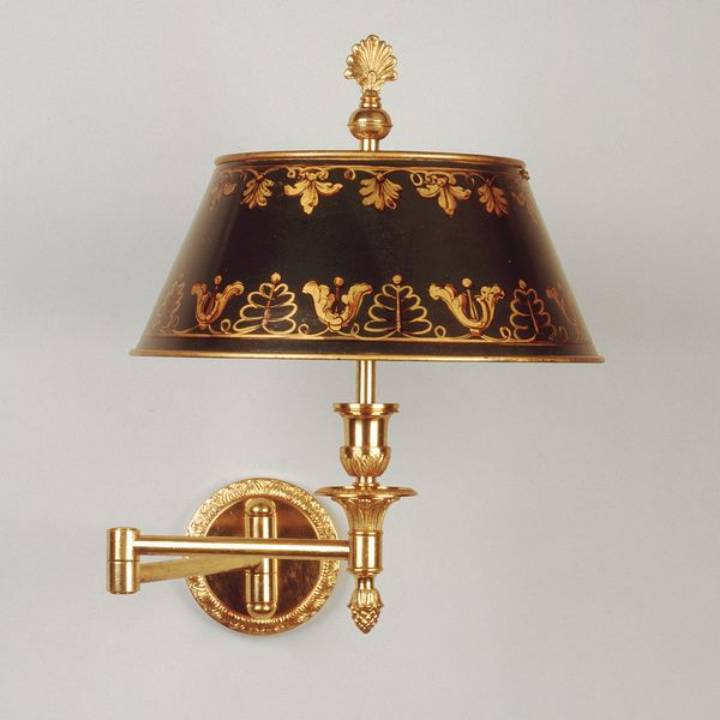 Picture of WESTBURY SWING ARM WALL LIGHT, 2 ARM, 2 LIGHTS, BLACK TOLE S