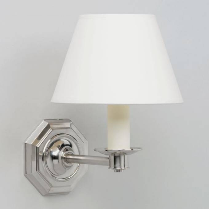 Picture of OCTAGONAL SINGLE ARM WALL LIGHT, NICKEL, 1 ARM