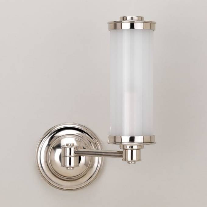 Picture of TOTNES BATHROOM TUBE SWING ARM WALL LIGHT, NICKEL