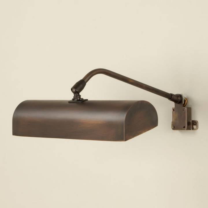 Picture of ROMNEY 12" PICTURE LIGHT,  LIGHT BRONZE.  PLUG IN FIXTURE. PLATE FIXES TO FRAME OR WALL.