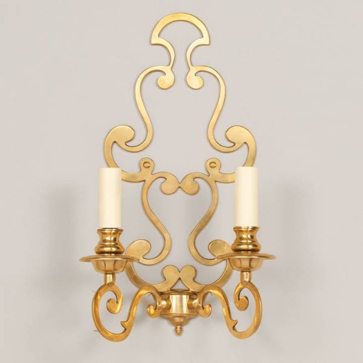 Picture of LATTICE WALL LIGHT, BRASS, 2 ARM