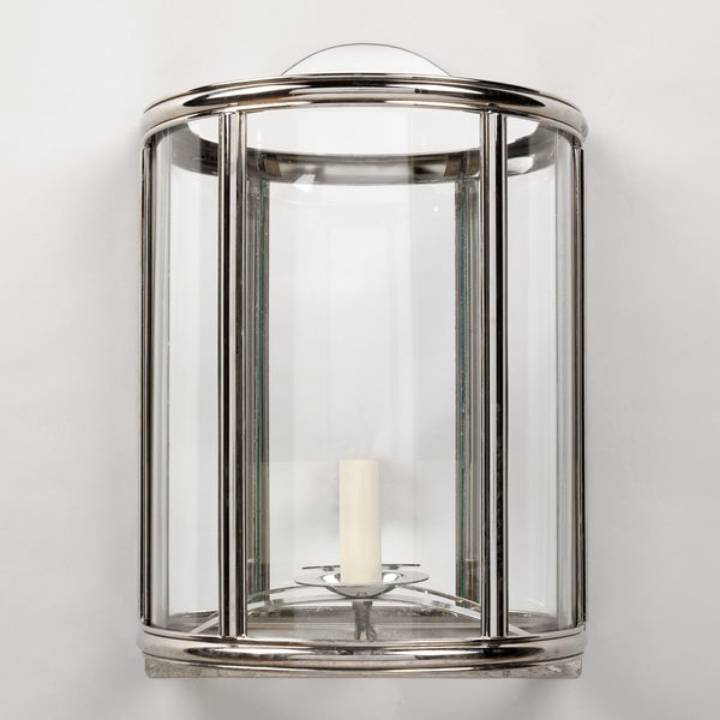 Picture of GRENELLE ROUND WALL LANTERN, NICKEL, 1 LIGHT