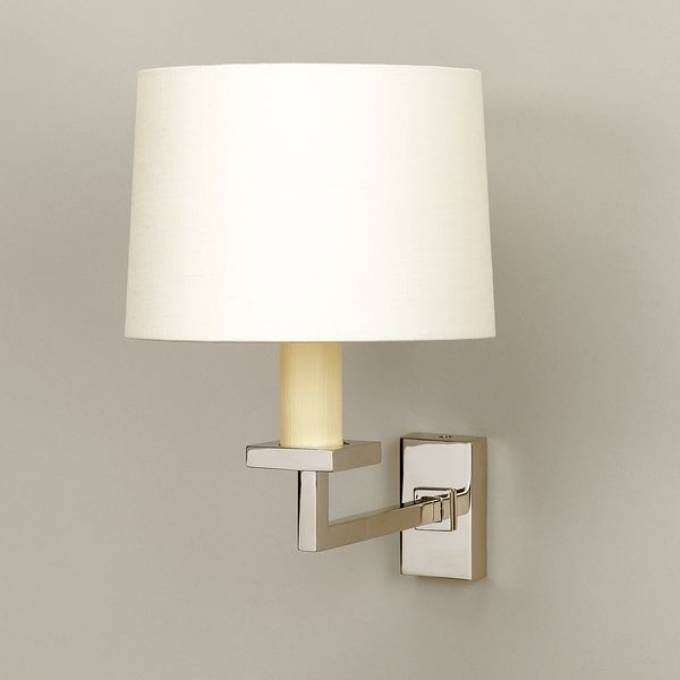 Picture of FIXED LIBRARY WALL LIGHT, NICKEL, 1 ARM