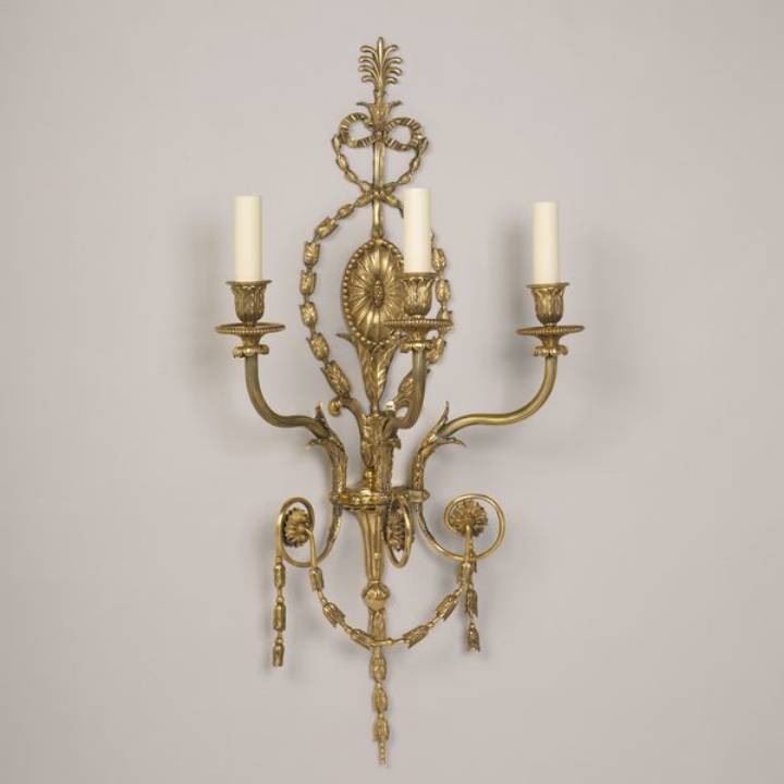 Picture of ADAM WALL LIGHT, BRASS, 3 ARM