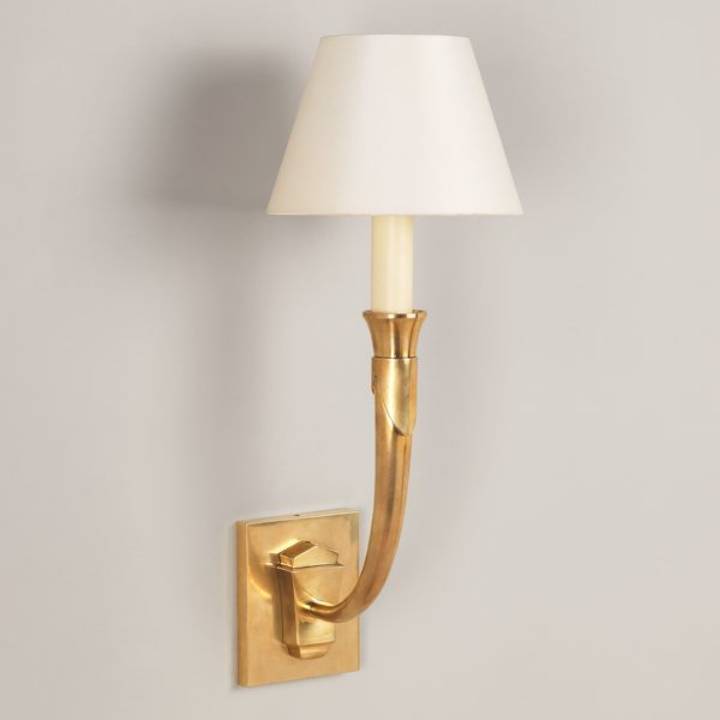 Picture of FLANDERS HORN WALL LIGHT, BRASS, 1 ARM