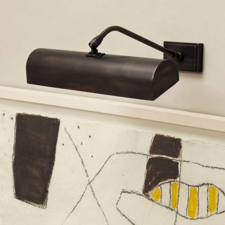 Picture of ROMNEY 12" PICTURE LIGHT, LIGHT BRONZE, BACK PLATE.  HARDWIRED.