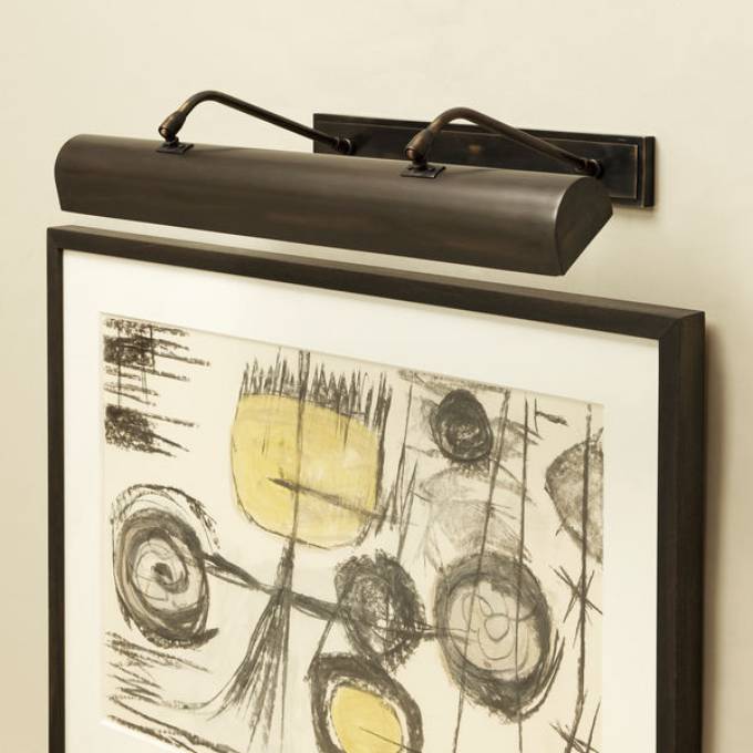 Picture of ROMNEY 24" PICTURE LIGHT, LIGHT BRONZE, BACK PLATE.  HARDWIRED.