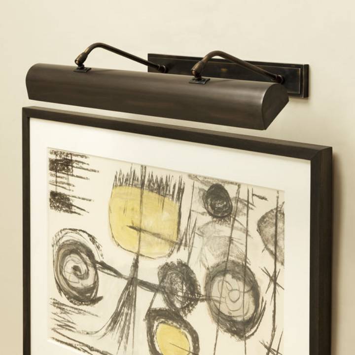 Picture of ROMNEY 24" PICTURE LIGHT, LIGHT BRONZE, BACK PLATE.  HARDWIRED.