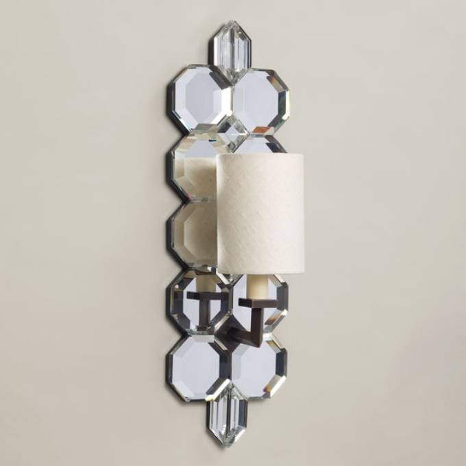 Picture of STANDISH MIRROR WALL LIGHT, BRONZE ARM
